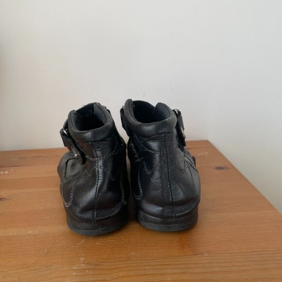 Vintage 2000s Luex Unique Sole Leather Sneaker Velcro - Picture 4 of 8